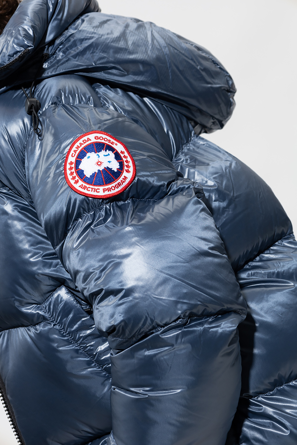 Blue Crofton down jacket Canada Goose ribbed knit crew neck T shirt Toni neutri VbjdevelopmentsShops Switzerland